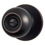 Universal Hardware 2-1/8 in. Aged Bronze ANSI Grade 2 Privacy Bed/Bath Door Knob thumbnail 4