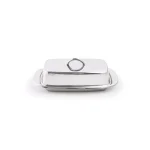 Fox Run Stainless Steel Butter Dish with Lid, 2-Stick Capacity, Silver thumbnail 3