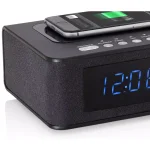 SXE Wireless Charging Bluetooth Speaker Digital Clock Radio with Alarm and Hands-Free Calling thumbnail 3