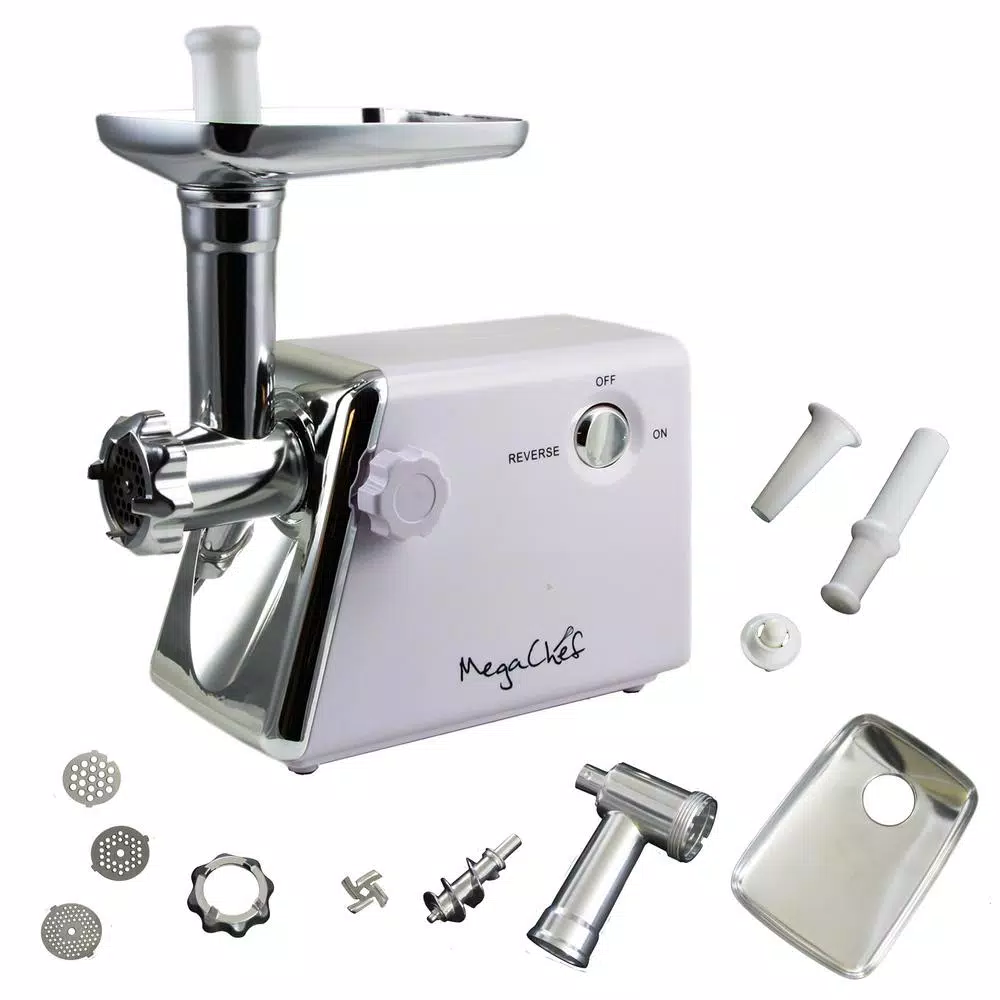 MegaChef MG-700 1200W Electric Meat Grinder with Sausage and Kibbe Attachments