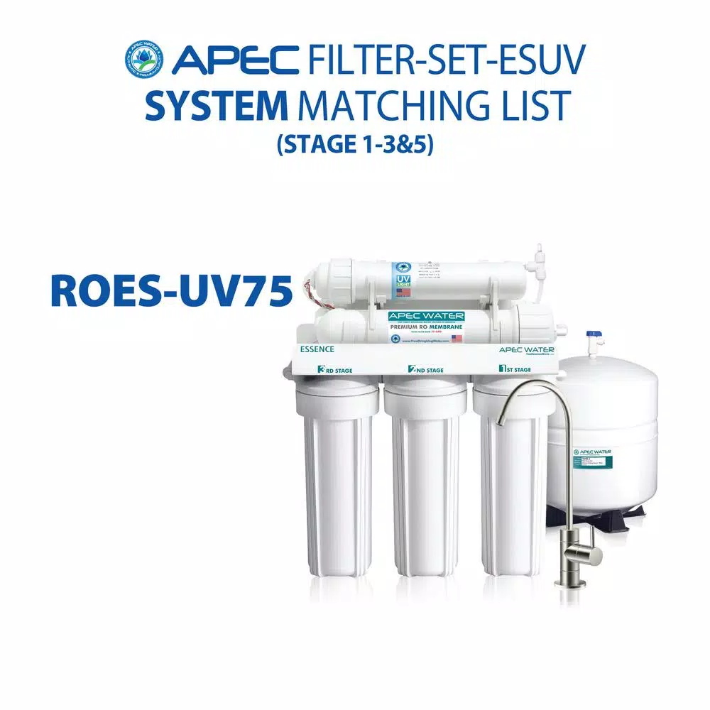APEC Water Systems Essence 10 in. Replacement Pre-Filter Set with UV Bulb for ROES-UV75