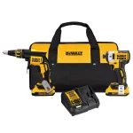 DEWALT 20V MAX XR Cordless Drywall Screw Gun and Impact Driver Combo Kit with (2) 2.0Ah Batteries & Charger thumbnail 1