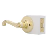 Defiant Viano Polished Brass Privacy Bed/Bath Door Lever thumbnail 4