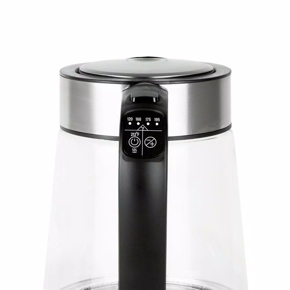 KALORIK 1.7L Rapid Boil Digital Electric Glass Kettle, 1750W, 5 Temperature Settings