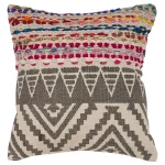 LR Resources Bohemian Geometric Multicolored Throw Pillow, 18 x 18 in. Cotton Blend thumbnail 1