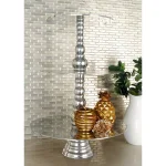 LITTON LANE 23 in. Polished Silver Aluminum 3-Tiered Round Rimless Cake Stand thumbnail 3