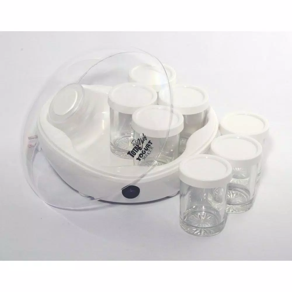 Total Chef 42 oz. Yogurt Maker with 7 Glass Containers, White