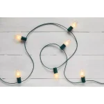 Home Accents Holiday 50 Count C9 Incandescent Christmas String Lights, White, Green Wire (Set of 2) thumbnail 2