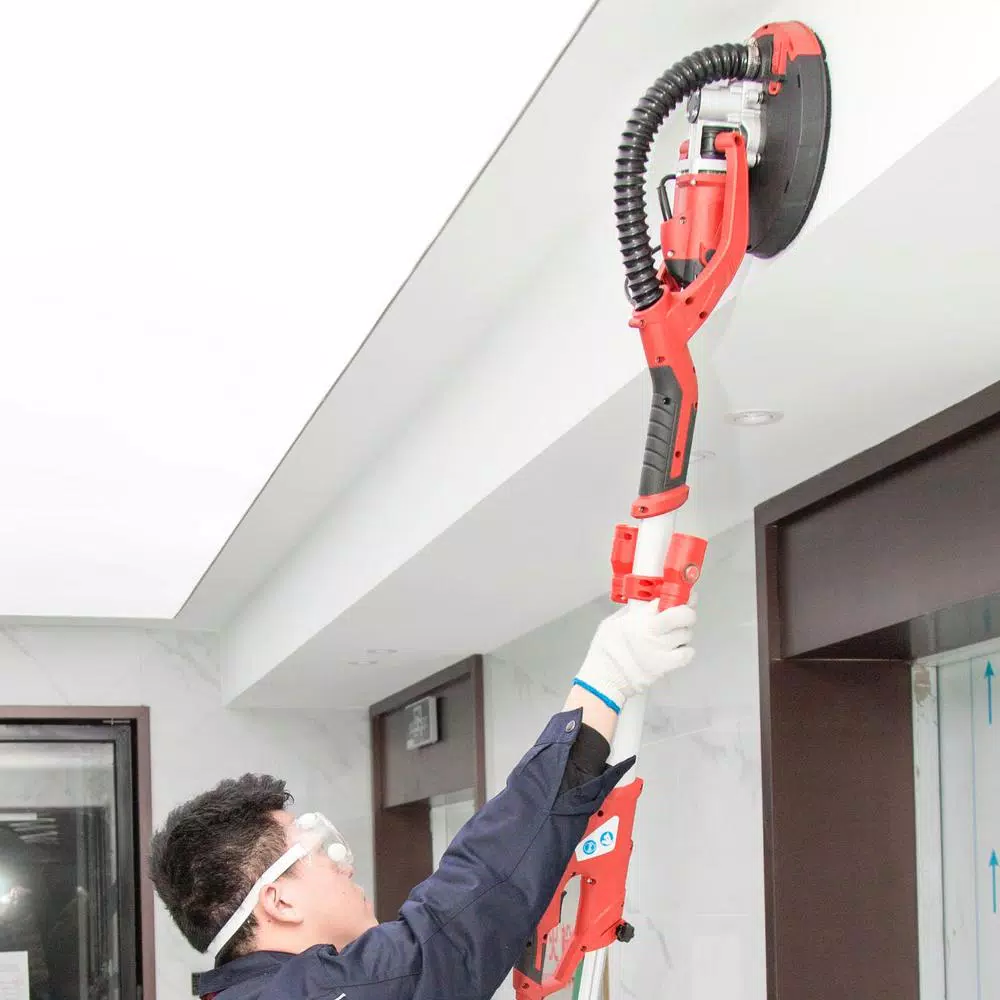 ALEKO 750W Industrial Drywall Sander with Telescopic Handle, Adjustable Speed & LED Light