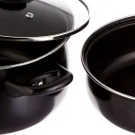 Gibson Home Chef Du Jour 7-Piece Carbon Steel Nonstick Cookware Set, Black thumbnail 2