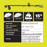 RYOBI 18V ONE+ Brushless String Trimmer and Whisper Series Blower Combo Kit with 4 Ah Battery and Charger thumbnail 8
