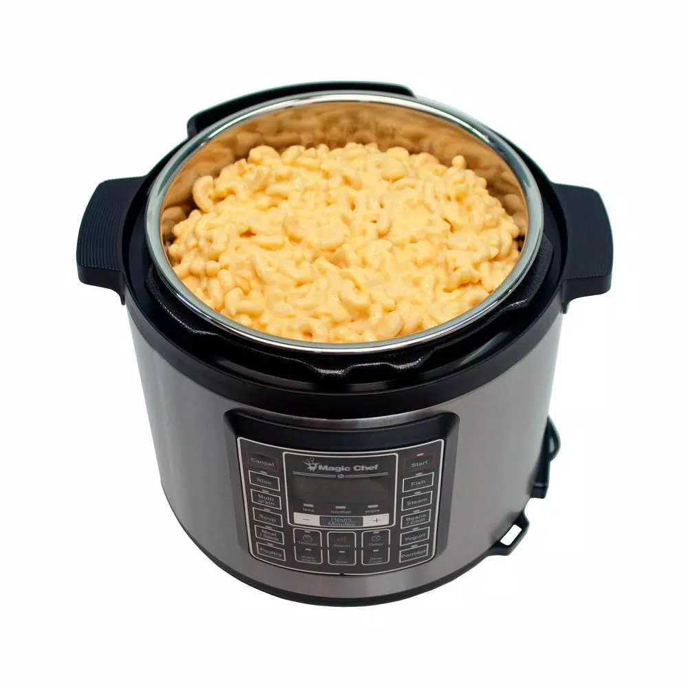 Magic Chef 6 Qt. Stainless Steel 7-in-1 Electric Multi-Cooker and Pressure Cooker