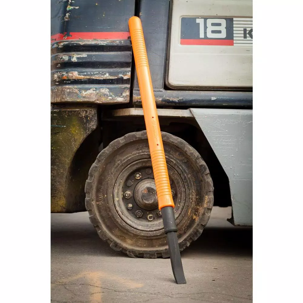 Nupla 35 in. Composite Fiberglass Non-Conductive Pry Bar with Single End and Curved Tip