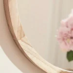 Home Decorators Collection Round Natural Wood Accent Mirror, Brown, 24 in. thumbnail 5