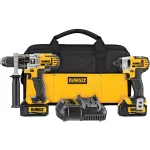 DEWALT 20V MAX Cordless Hammer Drill and Impact Driver Combo Kit with (2) 3.0 Ah Batteries & Charger thumbnail 1