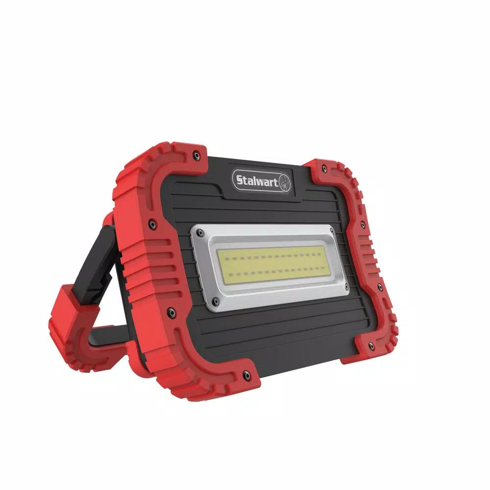 Stalwart 450 Lumens COB LED Work Light with Rotating Handle, Red