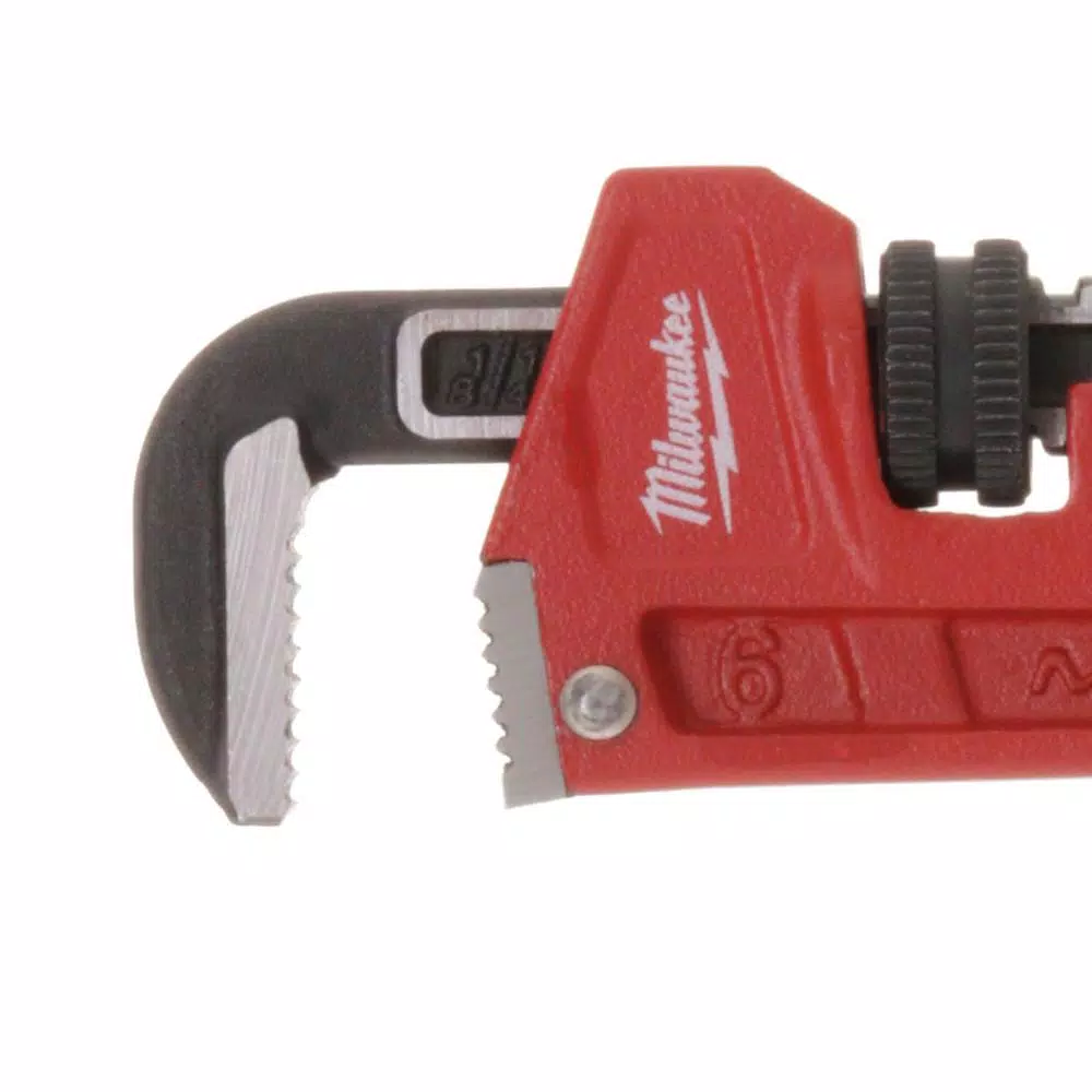 Milwaukee 6 in. Steel Pipe Wrench with Overbite Jaw Design