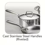 Tramontina Gourmet Prima 8-Piece Stainless Steel Cookware Set, Tri-Ply Induction Compatible thumbnail 4