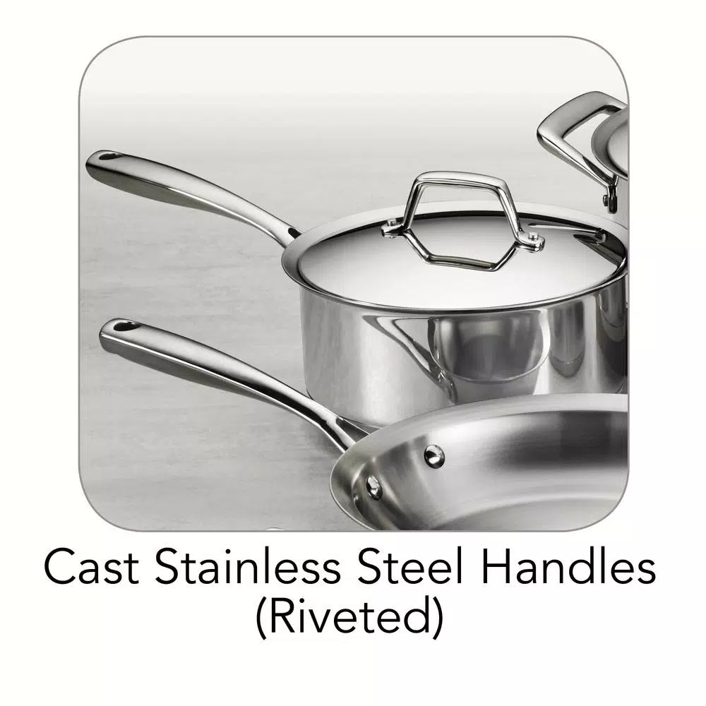 Tramontina Gourmet Prima 8-Piece Stainless Steel Cookware Set, Tri-Ply Induction Compatible