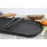 Chasseur 14 in. Enameled Cast Iron Grill Pan, Black thumbnail 3