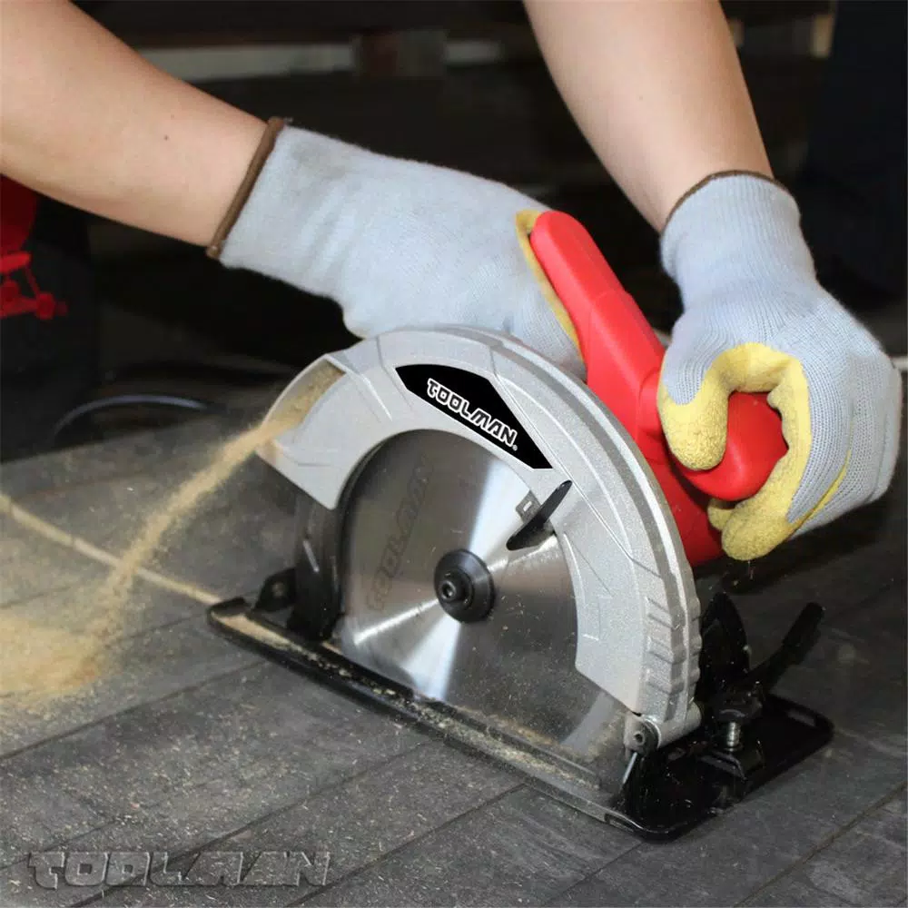 Boyel Living 12 Amp 7-1/4 in. Corded Circular Saw with Dual-Grip Handle and Bevel Cut Capability
