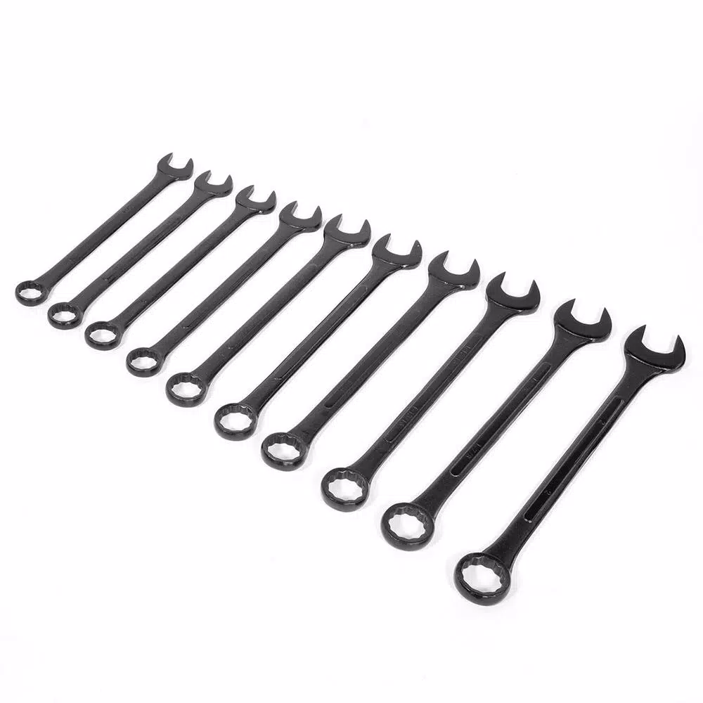 Stark Jumbo SAE Black Oxide Combination Wrench Set, 10-Piece