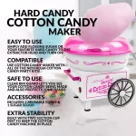Nostalgia Vintage Pink Cotton Candy Maker with 2 Reusable Cones thumbnail 3