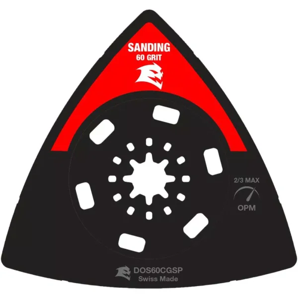 Diablo 3-1/2 in. 60-Grit Starlock Carbide Grit Oscillating Sanding Plate