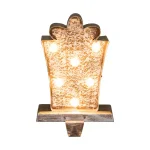 Glitzhome 2-Pack Marquee LED Metal Tree and Gift Box Stocking Holders thumbnail 2