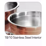 Tramontina Limited Editions 1.5 Qt. Copper Clad Stainless Steel Mixing Bowl thumbnail 3