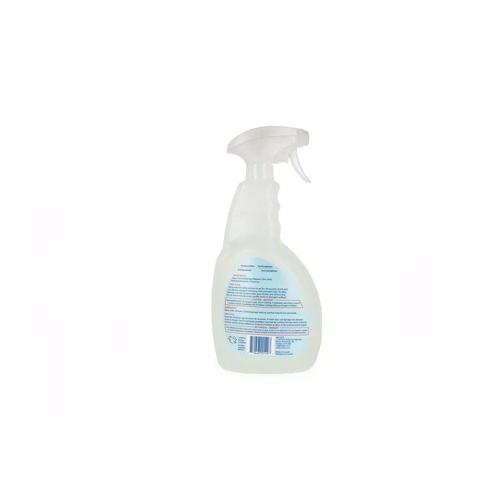 Nellie's Shower and Bath Cleaner, Plant-Based Soap Scum Remover, Lemongrass Scent, 24 oz