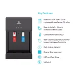 Avalon Bottleless Countertop Water Cooler Dispenser, Hot & Cold, Self-Cleaning, Black thumbnail 2