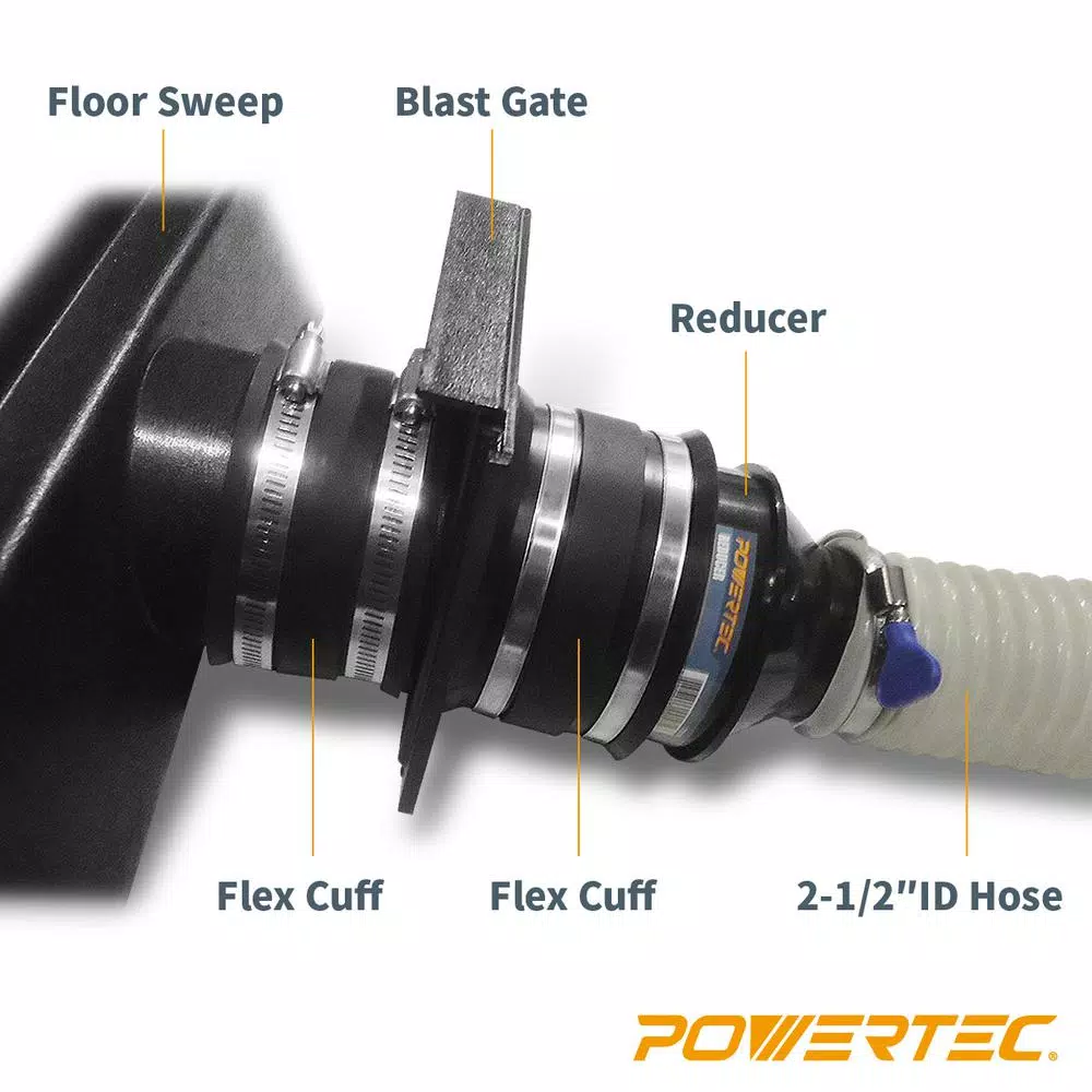 POWERTEC 21 in. Floor Sweep Dust Collection Accessory
