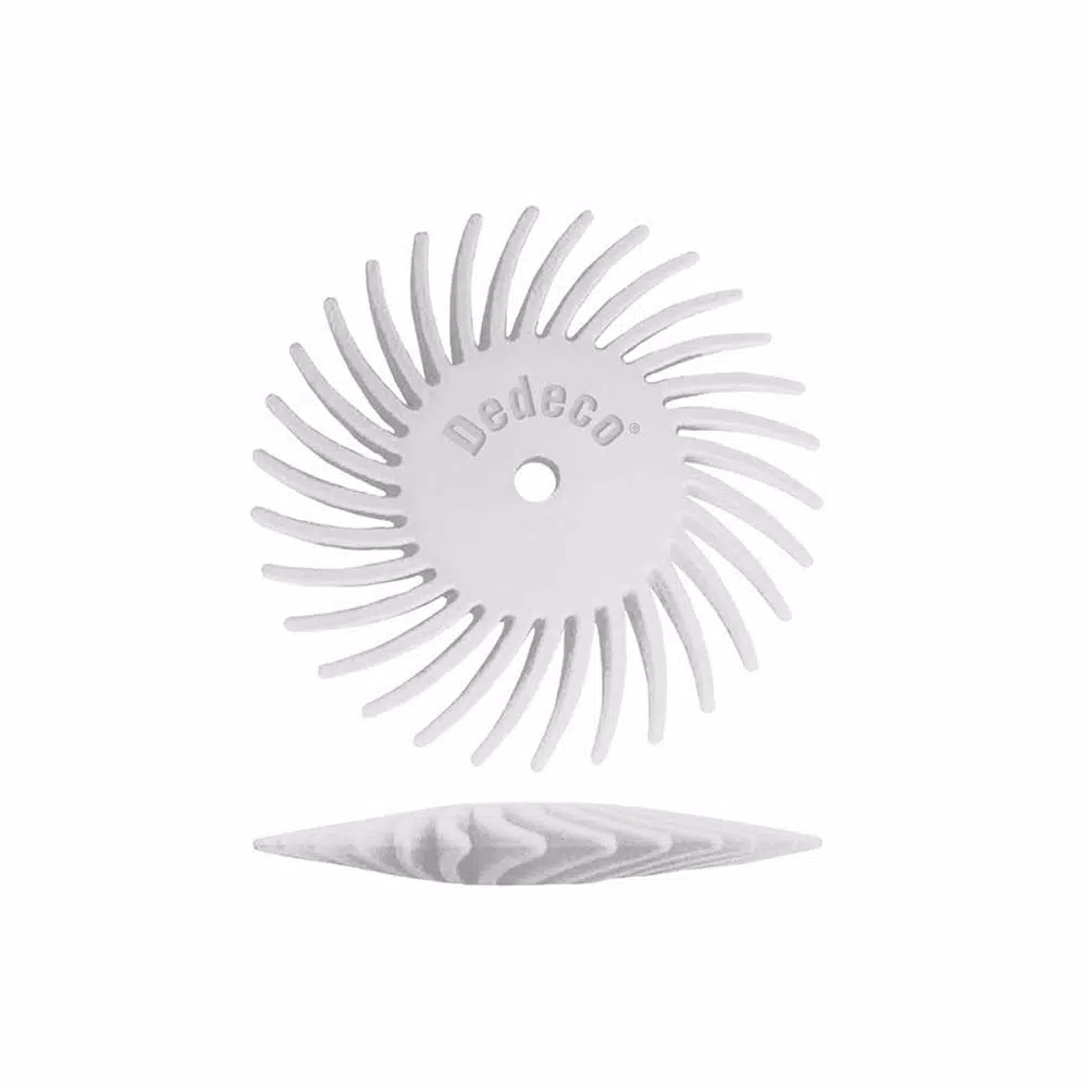 Dedeco Sunburst 120-Grit Radial Discs, 7/8 in. x 1/16 in. Knife-Edge Rotary Polishing Tool (48-Pack)