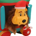 Airblown 12 ft. W Inflatable Pre-Lit Plush Santa in Circus Train Christmas Decoration thumbnail 2
