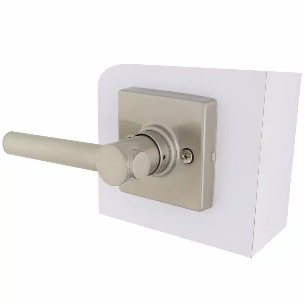 Defiant Highland Satin Nickel Passage Door Lever with Square Rose
