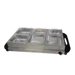 MegaChef 2.5L Stainless Steel Buffet Server and Warming Tray with 4 Removable Food Containers thumbnail 3