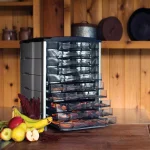 Weston 10-Tray Digital Food Dehydrator with Temperature Display, 830W, Black and Silver thumbnail 2