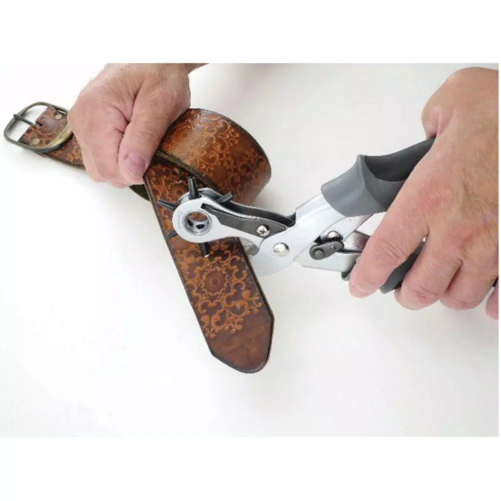 General Tools Heavy Duty Revolving Hole Punch Pliers with 6 Sizes