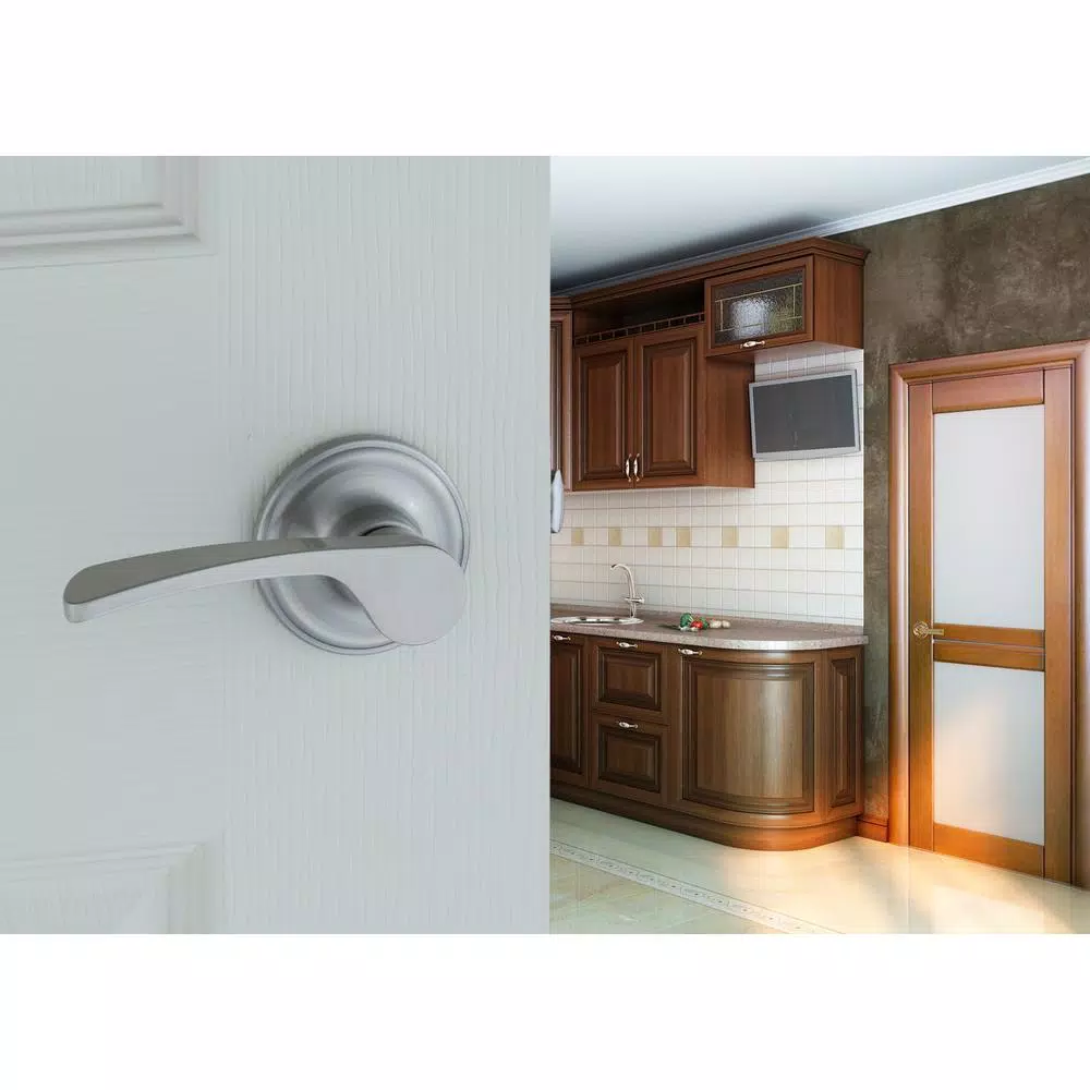 Copper Creek Scandinavian Kash Satin Stainless Passage Lever for Hall and Closet Doors