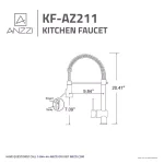 ANZZI Carriage Single Handle Kitchen Faucet, Brushed Nickel, Modern Deck Mount thumbnail 3