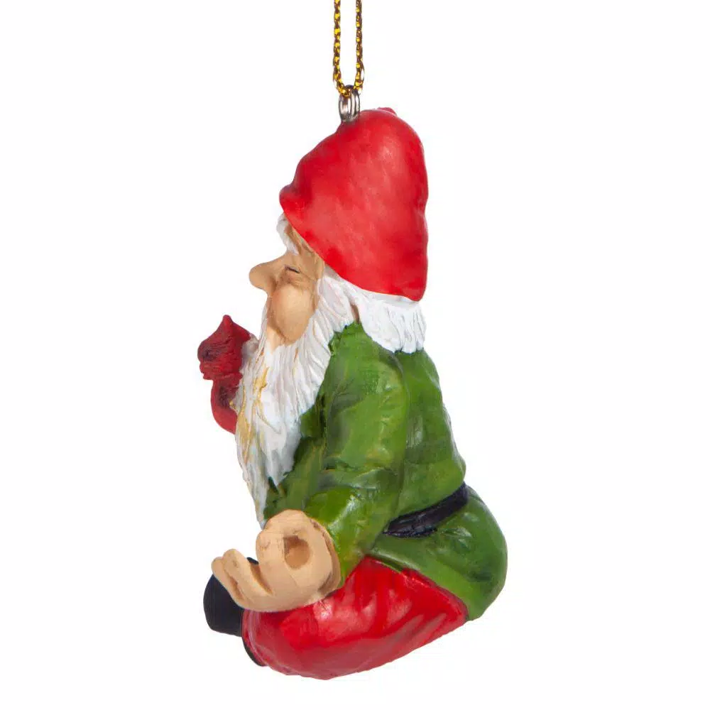 Design Toscano Zen Gnome Holiday Ornament Set, 3-Piece Resin Christmas Decor