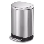 Innovaze 10.6 Gal. Stainless Steel Semi-Round Step-On Trash Can with Fingerprint-Free Finish thumbnail 1