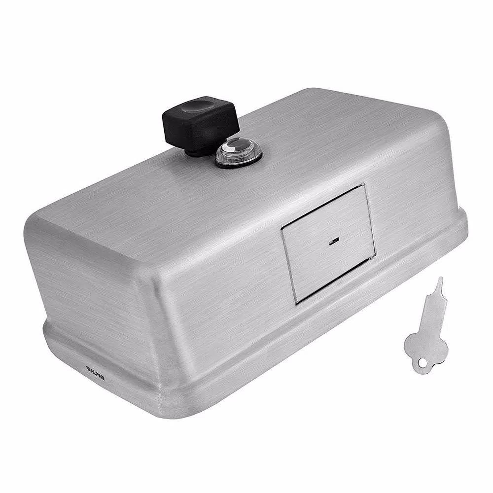 Alpine Industries Alpine 424-SSB 1200ml Stainless Steel Horizontal Manual Liquid Soap Dispenser