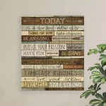P Graham Dunn Today is a Brand New Day Wood Pallet Sign - Rustic Farmhouse Wall Decor thumbnail 2