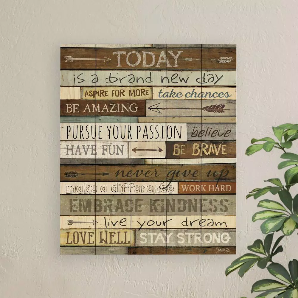 P Graham Dunn Today is a Brand New Day Wood Pallet Sign - Rustic Farmhouse Wall Decor