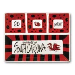 Magnolia Lane South Carolina NCAA Officially Licensed 4-Section Ceramic Tailgating Serving Platter thumbnail 1
