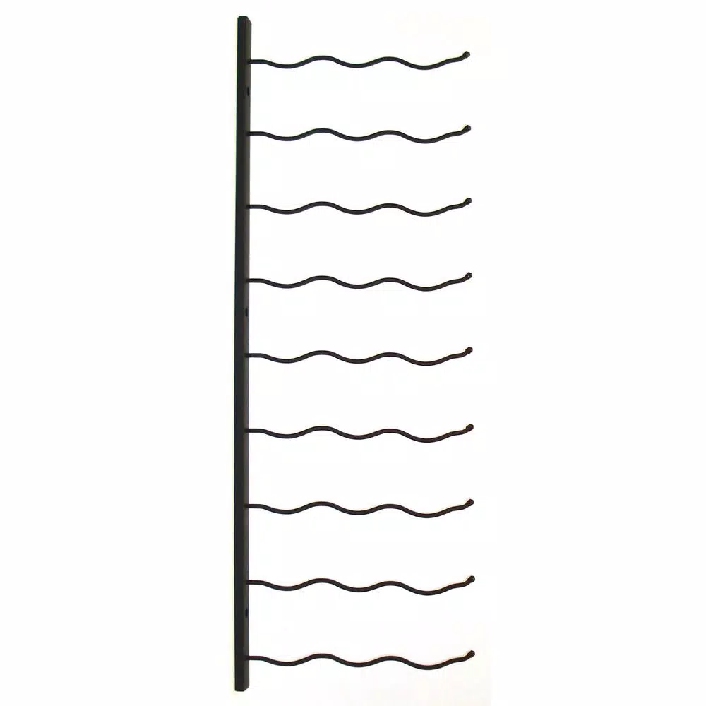 Epicureanist 27-Bottle Metal Wall-Mounted Wine Rack, Black