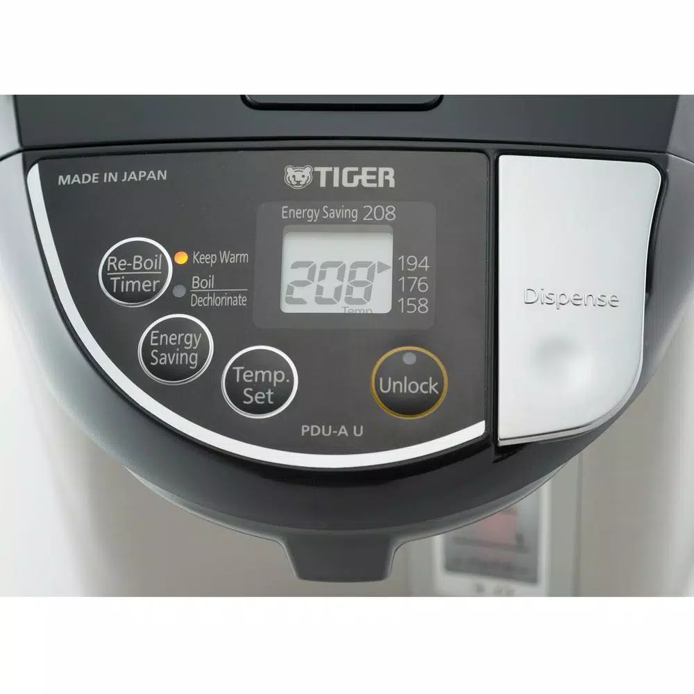 Tigers PDU-A40U 4L Black Stainless Steel Electric Kettle and Water Boiler with Temperature Control