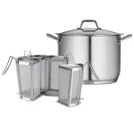 Tramontina Gourmet Prima 16 Qt. Stainless Steel Stock Pot Set with Lid and 4-Piece Pasta Inserts thumbnail 1